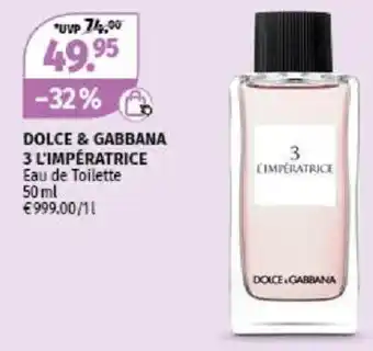 Müller DOLCE & GABBANA 3 L'IMPÉRATRICE Eau de Toilette 50ml Angebot