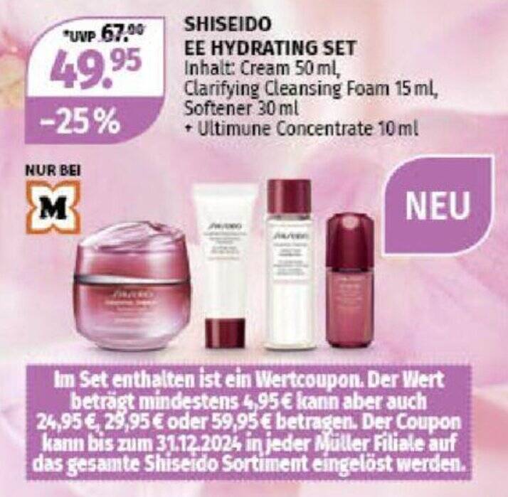 SHISEIDO EE HYDRATING SET Angebot bei Müller