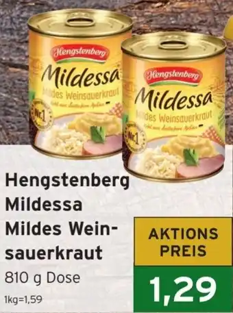 CAP Markt Hengstenberg Mildessa Mildes Weinsauerkraut 810 g Dose Angebot