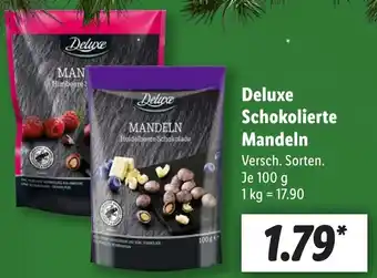 Lidl Deluxe Schokolierte Mandeln 100 g Angebot