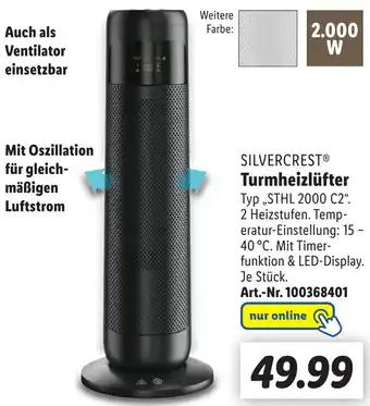 Lidl SILVERCREST Turmheizlüfter ,,STHL 2000 C2" Angebot