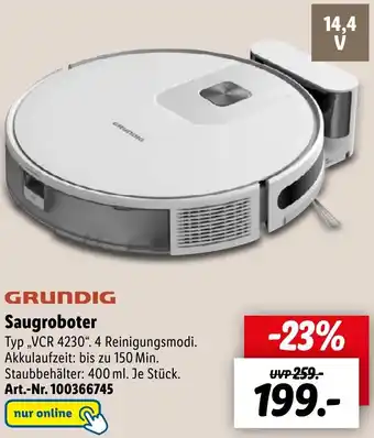 Lidl GRUNDIG Saugroboter ,,VCR 4230" Angebot