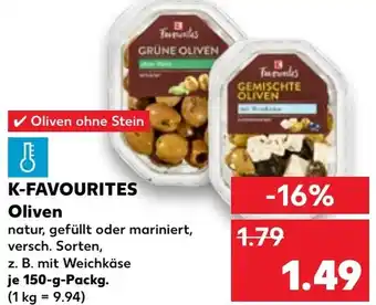 Kaufland K-FAVOURITES Oliven 150 g Packg. Angebot