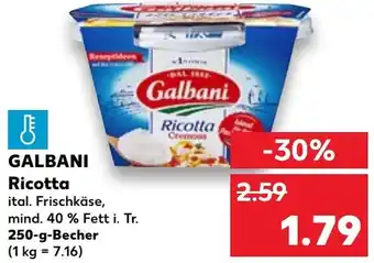 Kaufland GALBANI Ricotta 250 g Becher Angebot