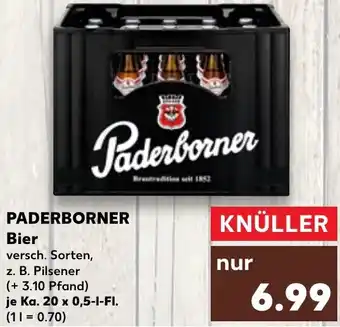 Kaufland PADERBORNER Bier Ka. 20 x 0,5-I-FI. Angebot