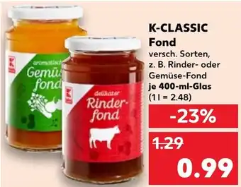 Kaufland K-CLASSIC Fond 400 ml Glas Angebot