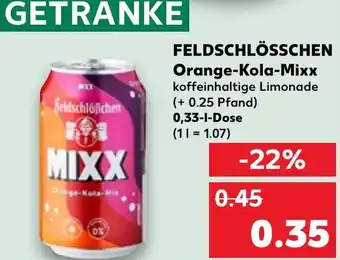 Kaufland FELDSCHLÖSSCHEN Orange-Kola Mixx 0,33 L Dose Angebot