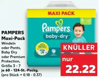 Kaufland PAMPERS Maxi-Pack 60-124-St. Packg. Angebot