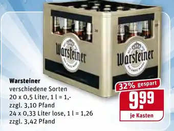 REWE Center Warsteiner  20x0,5L Angebot