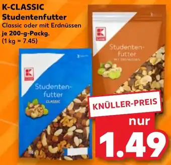 Kaufland K-CLASSIC Studentenfutter 200 g Packg. Angebot