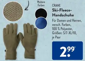 Aldi Süd CRANE Ski-Fleece Handschuhe Angebot