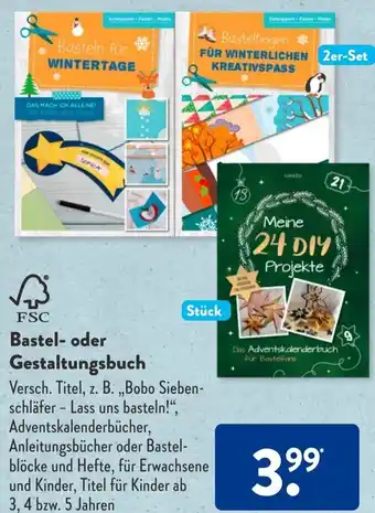 Aldi Süd Bastel oder Gestaltungsbuch Angebot
