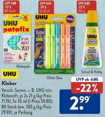 Aldi Süd UHU Kleber Angebot