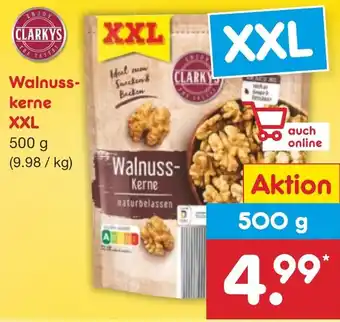 Netto Marken-Discount CLARKY Walnusskerne XXL 500 g Angebot