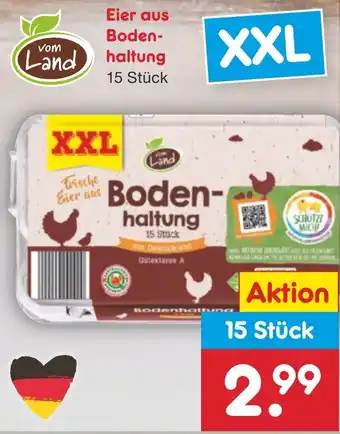 Netto Marken-Discount vom Land Eier aus Bodenhaltung 15 Stück Angebot