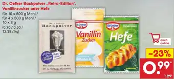 Netto Marken-Discount Dr. Oetker Backpulver „Retro-Edition", Vanillinzucker oder Hefe Angebot