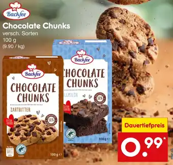 Netto Marken-Discount Backfee Chocolate Chunks 100 g Angebot