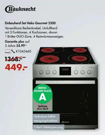 Galeria Bauknecht Einbauherd Set Heko Gourmet 3500 Angebot