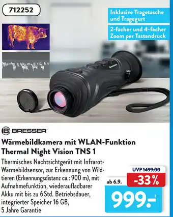 Aldi Süd Bresser Wärmebildkamera mit WLAN Funktion Thermal Night Vision TNS 1 Angebot