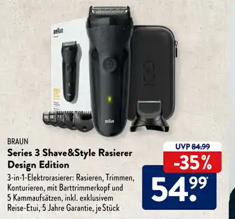 Aldi Süd Braun Series 3 Shave&Style Rasierer Design Edition Angebot