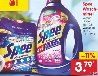 Netto Marken-Discount Spee Waschmittel 18 - 22 Wäschen Angebot