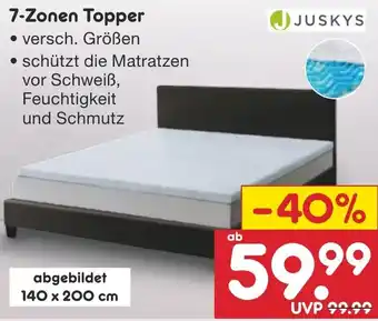 Netto Marken-Discount JUSKYS 7-Zonen Topper Angebot