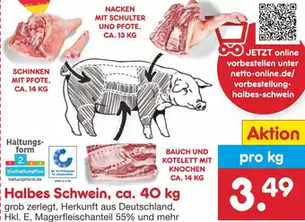 Netto Marken-Discount Halbes Schwein, ca. 40 kg Angebot