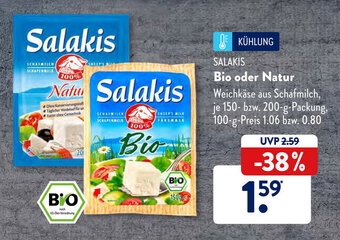 Aldi Süd Salakis Bio oder Natur 200g Angebot