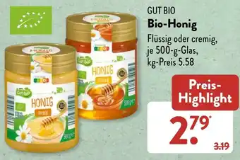 Aldi Süd GUT BIO Bio-Honig 500 g Glas Angebot