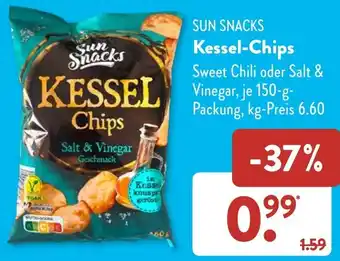 Aldi Süd SUN SNACKS Kessel-Chips 150 g Packung Angebot