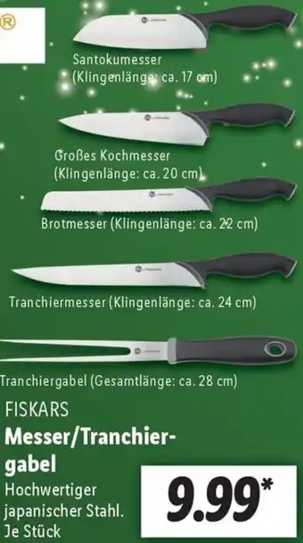 Lidl FISKARS Messer/Tranchiergabel Angebot