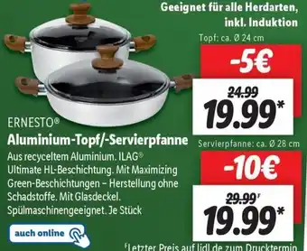 Lidl ERNESTO Aluminium-Topf/Servierpfanne Angebot