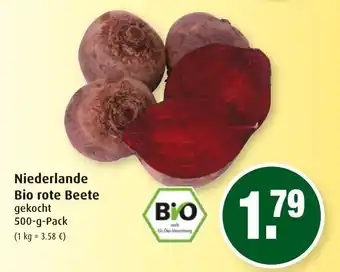 Markant Niedelande Bio rote Beete 500g Angebot