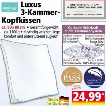 Norma ORTHO-Vital Luxus 3-Kammer Kopfkissen Angebot