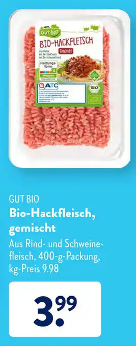 Aldi Süd Gut Bio Hackfleisch, gemischt 400g Angebot