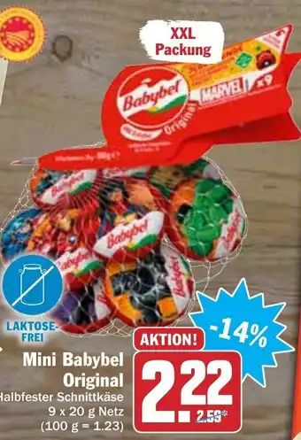 Hit Mini babybel original 9 x 20g Angebot