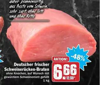 Hit Deutscher frischer schweinerucken-braten 1kg Angebot