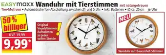 Norma EASYmaxx Wanduhr mit Tierstimmen Angebot