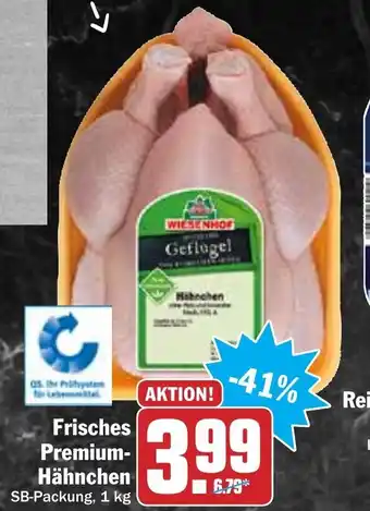 Hit Frisches premium hahnchen 1kg Angebot