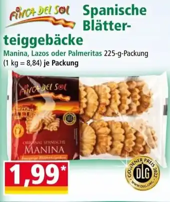 Norma FINCA DEL SOL Spanische Blätterteiggebäcke 225 g Packung Angebot
