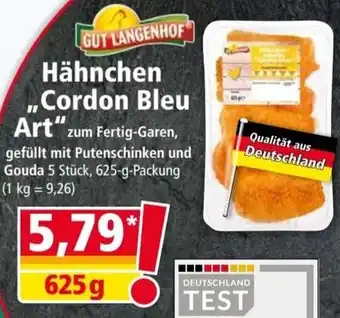 Norma GUT LANGENHOF Hähnchen ,,Cordon Bleu Art" 625 g Packung Angebot