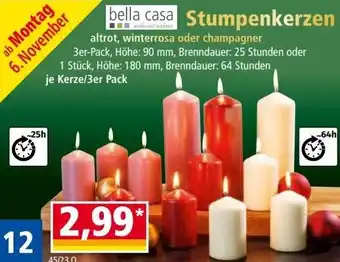 Norma bella casa Stumpenkerzen Angebot