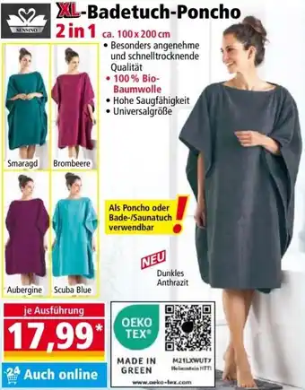 Norma SENSINO XL-Badetuch Poncho Angebot