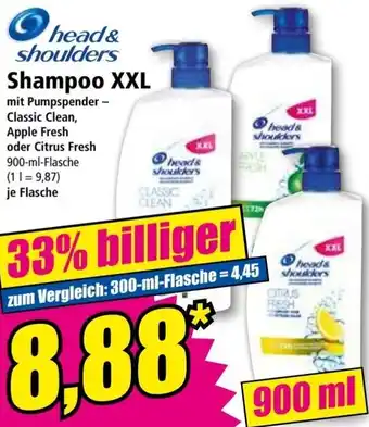 Norma head& shoulders Shampoo XXL 900 ml Flasche Angebot