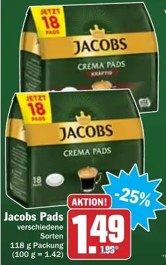 Hit Jacobs pads 118g Angebot