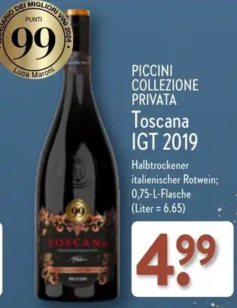 Aldi Nord PICCINI COLLEZIONE PRIVATA Toscana IGT 2019, 0,75 L Flasche Angebot