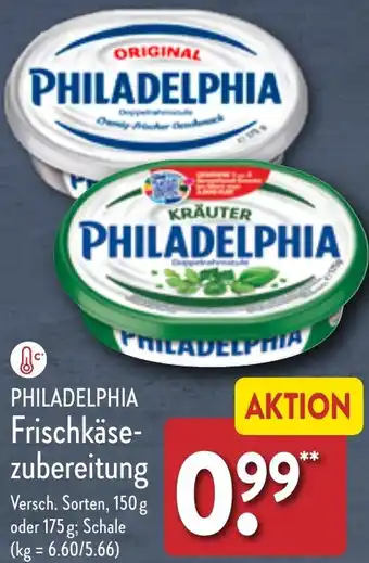 Aldi Nord PHILADELPHIA Frischkäsezubereitung 150 g oder 175 g Angebot