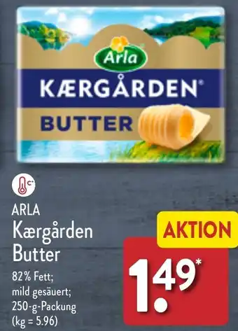 Aldi Nord ARLA Kærgården Butter 250 g Packung Angebot