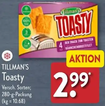 Aldi Nord TILLMAN'S Toasty 280 g Packung Angebot