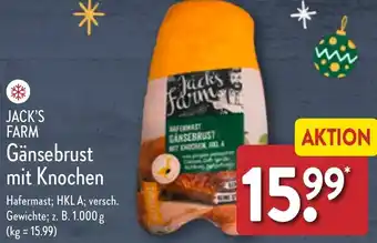 Aldi Nord JACK'S FARM Gänsebrust mit Knochen Angebot